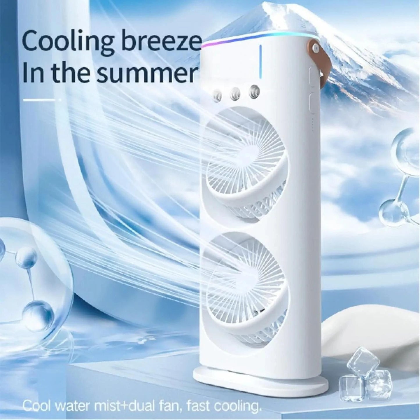 Double-Ended Spray Fan | Portable Mist Cooling & Electric Fan