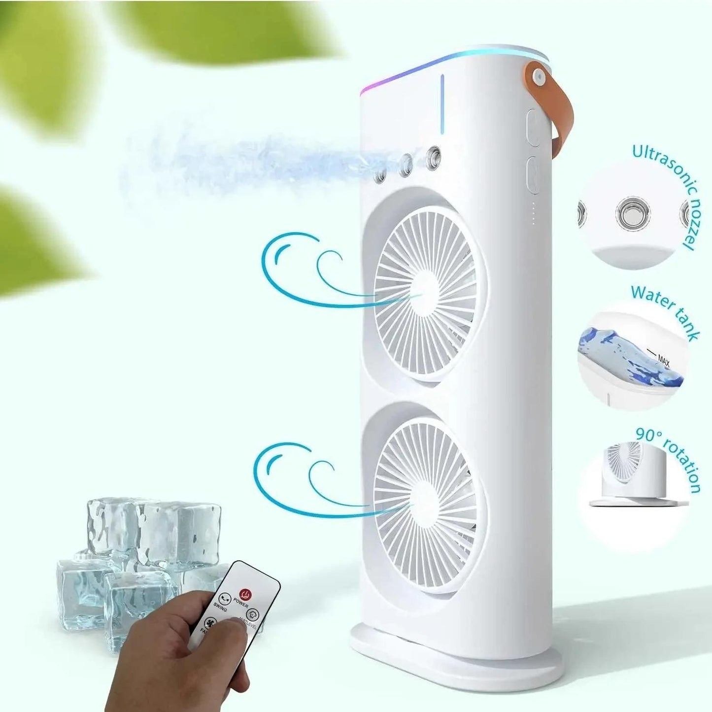 Double-Ended Spray Fan | Portable Mist Cooling & Electric Fan