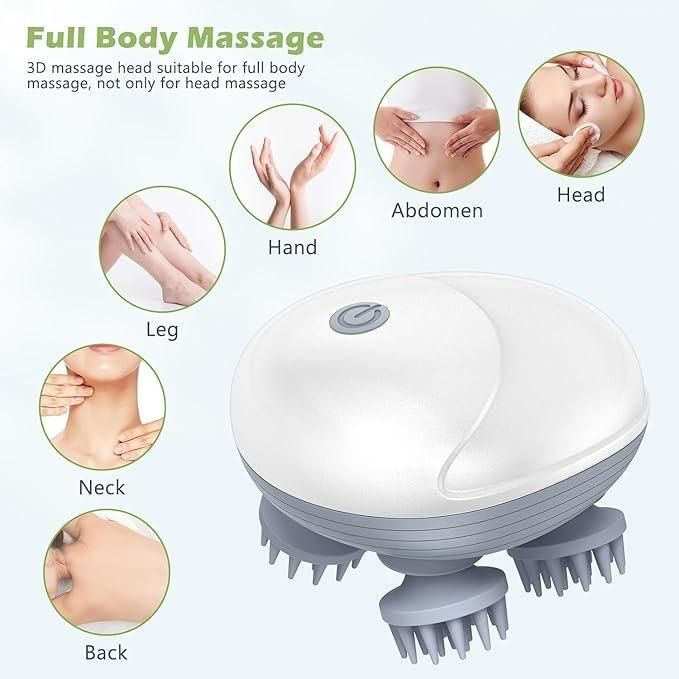 Electric Handheld Massager | Relaxing Body, Head, and Scalp Massager for Home & Travel