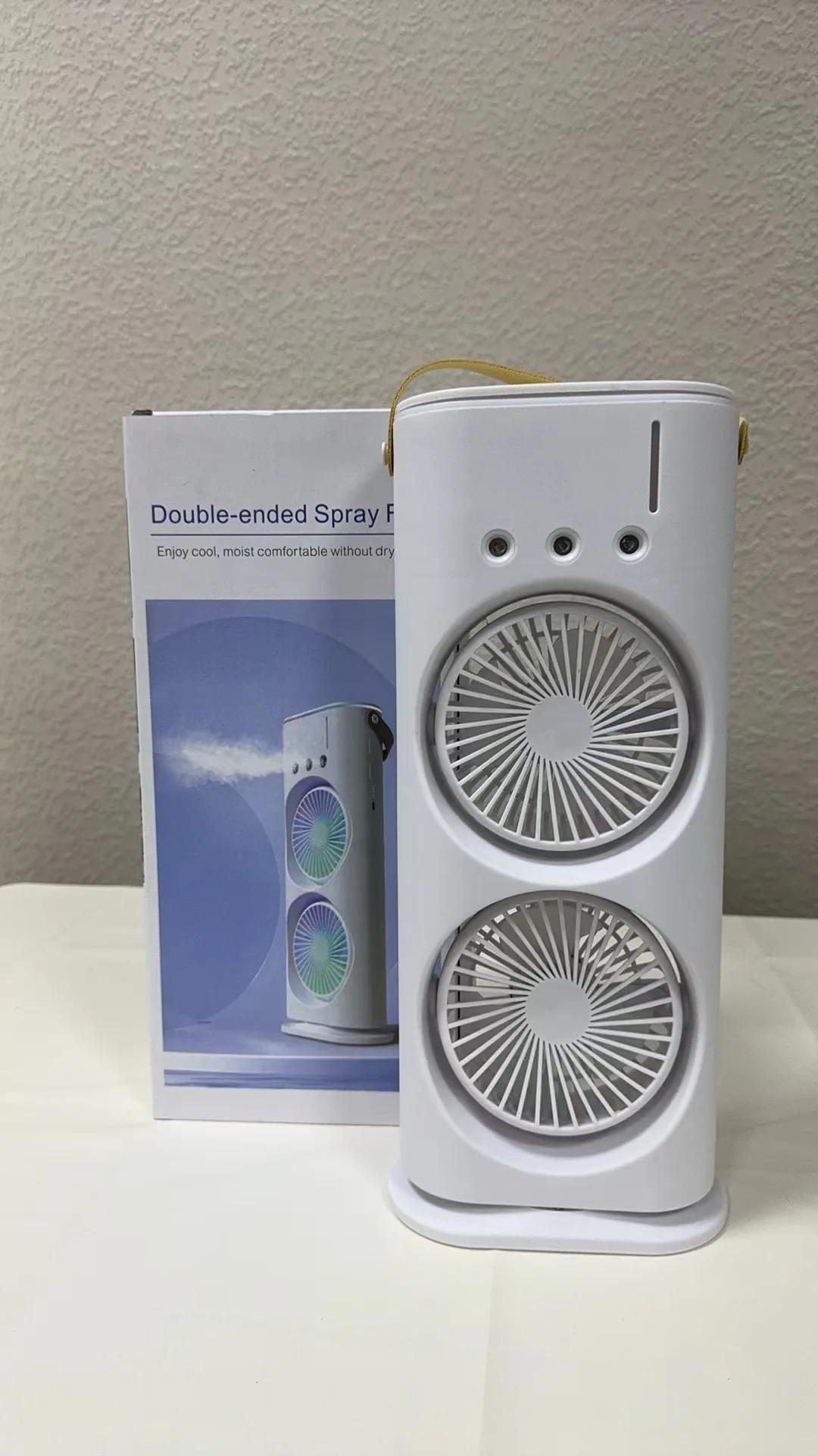 Double-Ended Spray Fan | Portable Mist Cooling & Electric Fan