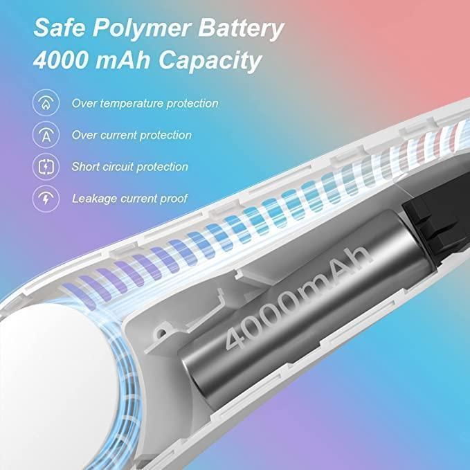 Ultimate 79 mAh Portable Neck Fan – 5200 Outlets for 360° Cooling!