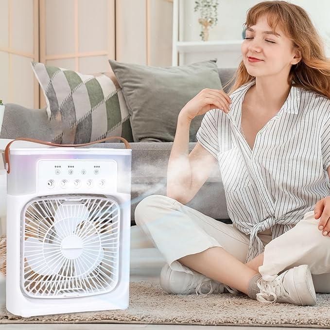 Portable USB Air Cooler Fan – Rechargeable Electric Fan for Personal Cooling