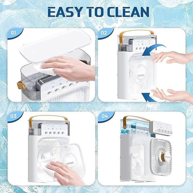 Portable USB Air Cooler Fan – Rechargeable Electric Fan for Personal Cooling