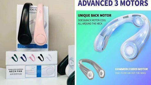 Ultimate 79 mAh Portable Neck Fan – 5200 Outlets for 360° Cooling!