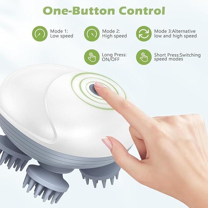 Electric Handheld Massager | Relaxing Body, Head, and Scalp Massager for Home & Travel
