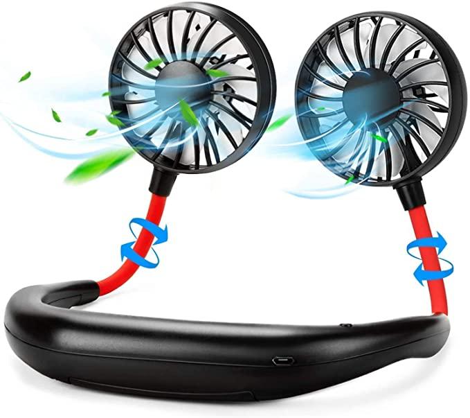 Rechargeable Hands-Free Neck Fan – 3-Speed Portable Cooling Solution