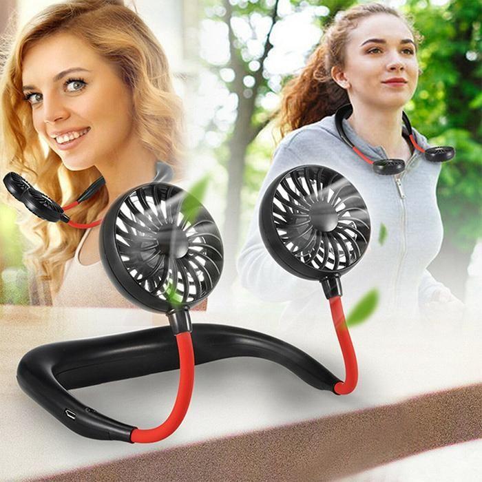 Rechargeable Hands-Free Neck Fan – 3-Speed Portable Cooling Solution