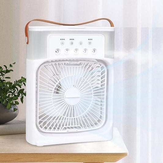 Portable USB Air Cooler Fan – Rechargeable Electric Fan for Personal Cooling