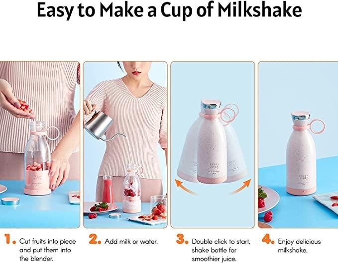 MIXEN 350ML Portable Blender | USB Smoothie & Juice Maker for Travel, Gym & Office